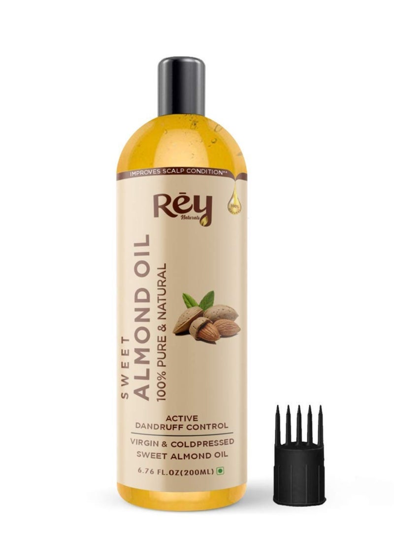 ري زيت شعر اللوز من ري ناتشورالز نقي 100% ومعصور على البارد لبشرة الشعر ونمو الشعر والقشرة 200 مل - Image 1