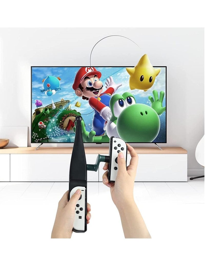 Y&D Fishing Rod for Nintendo Switch & OLED Joy Con, Game Handle Grip Controller Accessories The Strike Championship Edition, Enhance Gaming Experience - Image 1
