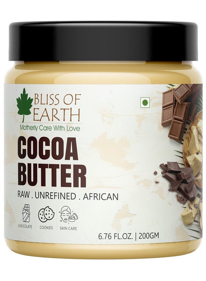 BLISS OF EARTH 100% Pure Organic Cocoa Butter Raw Unrefined African 200Gm Pack Of 2 - Image 2