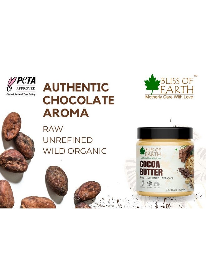 BLISS OF EARTH 100% Pure Organic Cocoa Butter Raw Unrefined African 200Gm Pack Of 2 - Image 3