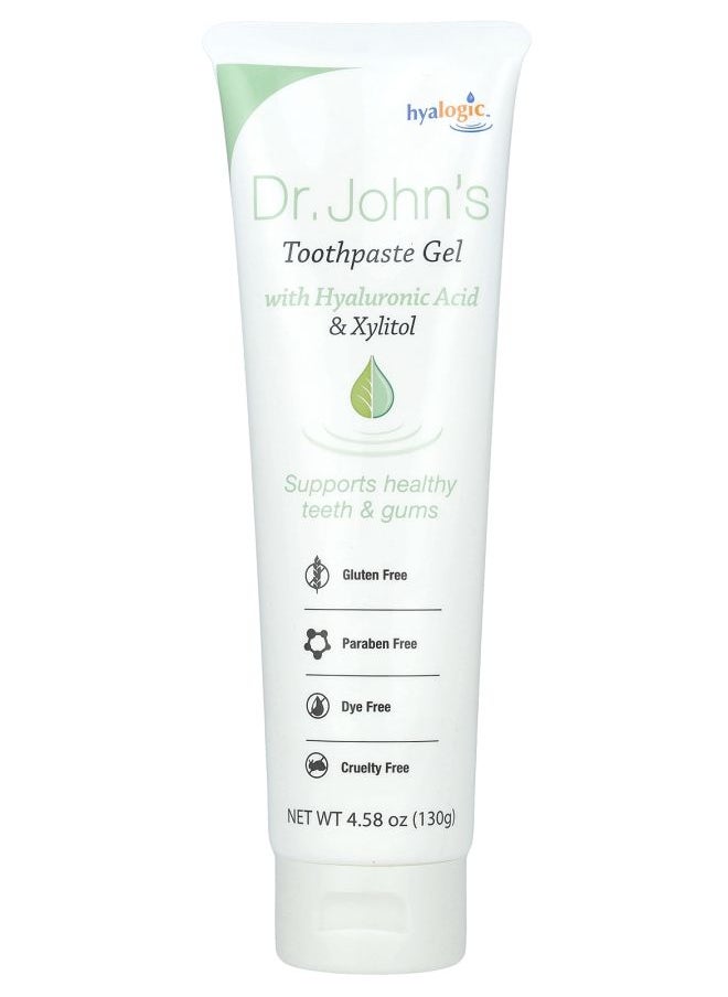 Hyalogic Dr. John's Toothpaste Gel with Hyaluronic Acid & Xylitol Mint 4.58 oz (130 g) 