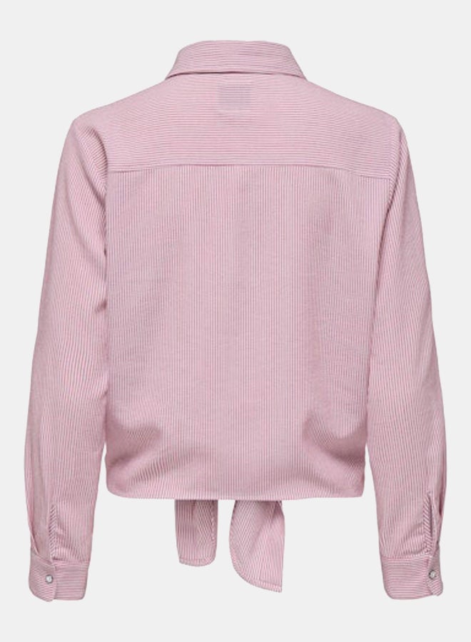 ONLY ONLY Womens Lecey Longsleeve Knot Shirt Woven  - Image 3