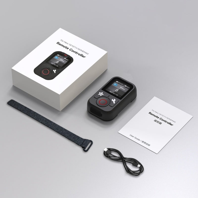 Wireless Smart Remote Control 60M Control Range 1.4 Inch Color Screen Sports Camera Remote - Multifunctional Modes Built-in Battery Waterproof Wristband for GoPro Hero 13 12 11 10 9 8 MAX - Image 5