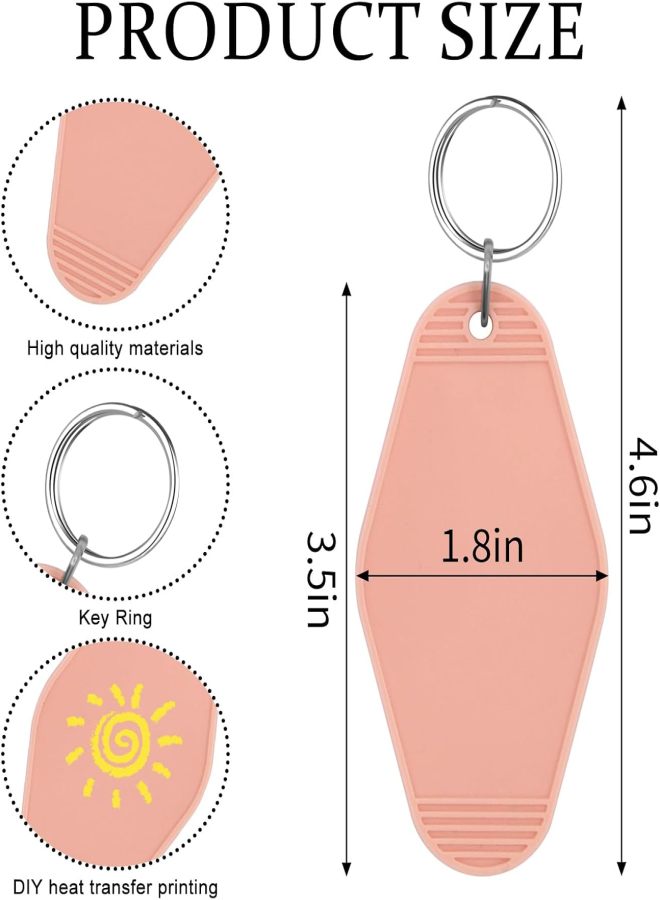 40 PCS Hotel Keychain Blank with Key Rings, 20 Colors Plastic Rhombus Motel Keychain for DIY Keychain and Luggage Tag - Image 3