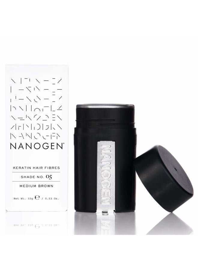 Nanogen ألياف الشعر المكثفة بني متوسط 15 جرام - Image 1