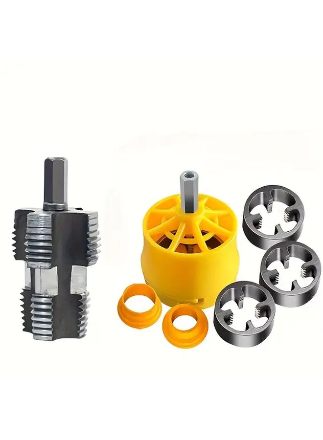 8 Pcs Plastic Pipe Thread Tap Set For Electric Drill PVC Water Pipe Threading Tool - Image 4