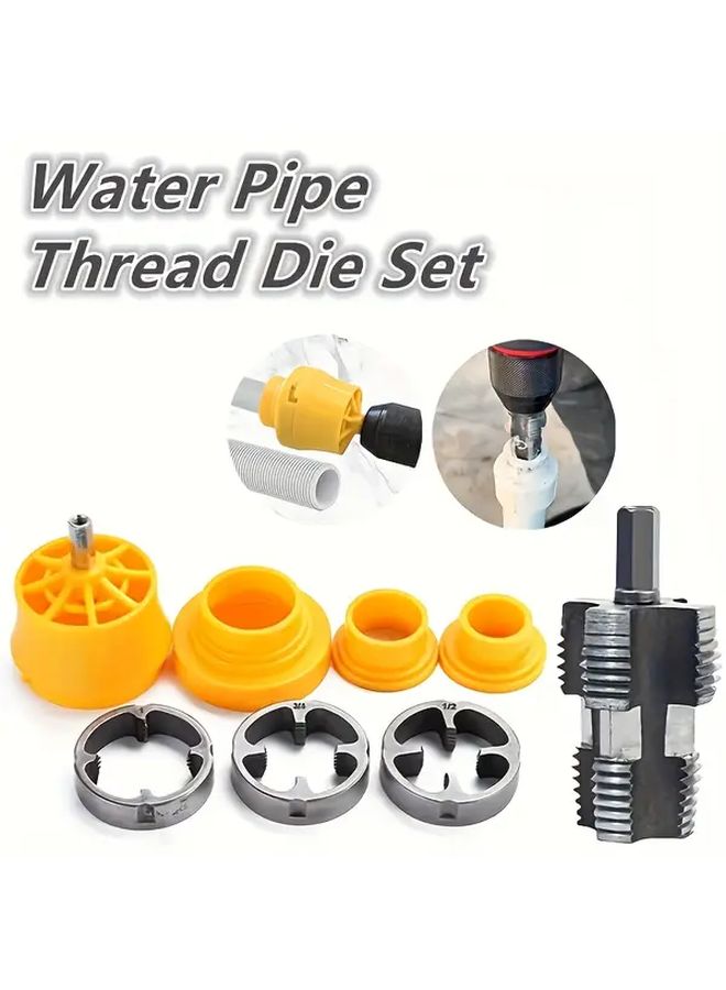 8 Pcs Plastic Pipe Thread Tap Set For Electric Drill PVC Water Pipe Threading Tool - Image 5