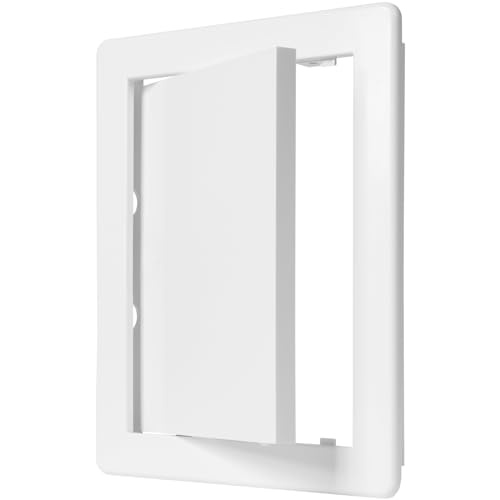 ECOPRO VENT 6" x 8" White Plastic Access Panel. Service Shaft Door Panel. Plumbing, Electricity, Heating, Alarm Wall Access Panel for Drywall. Bathroom Services Access Hole Cover. (6" x 8") - Image 1