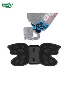 BURAQ Butterfly Helmet Mount Adapter for GoPro, Insta360, DJI and Other Action Cameras(Black)  - Image 1