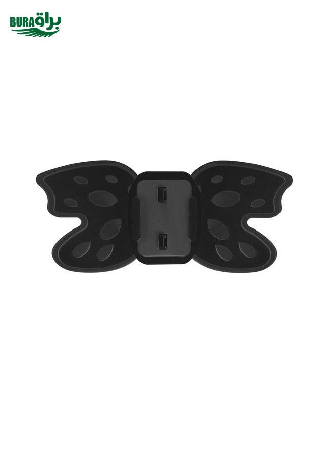 BURAQ - Butterfly Helmet Mount Adapter for GoPro, Insta360, DJI and Other Action Cameras(Black) - Image 1