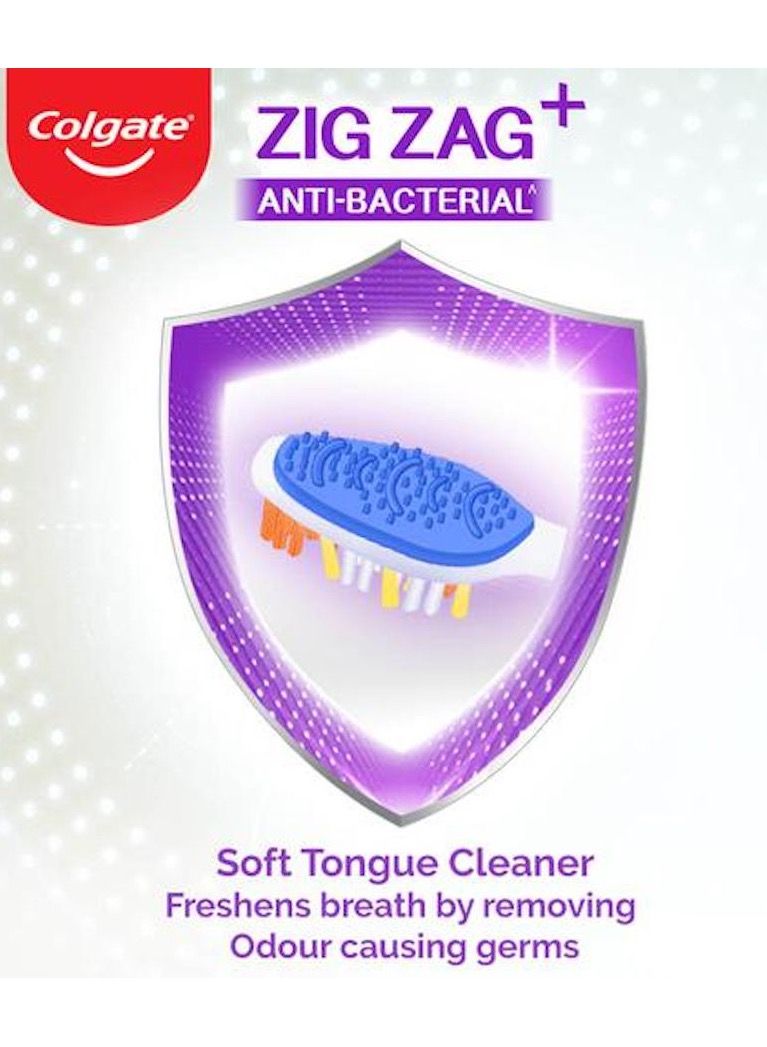 كولجيت فرشاة أسنان ناعمة متعرجة مضادة للبكتيريا من كولجيت - عبوة من 6 قطع - Image 5