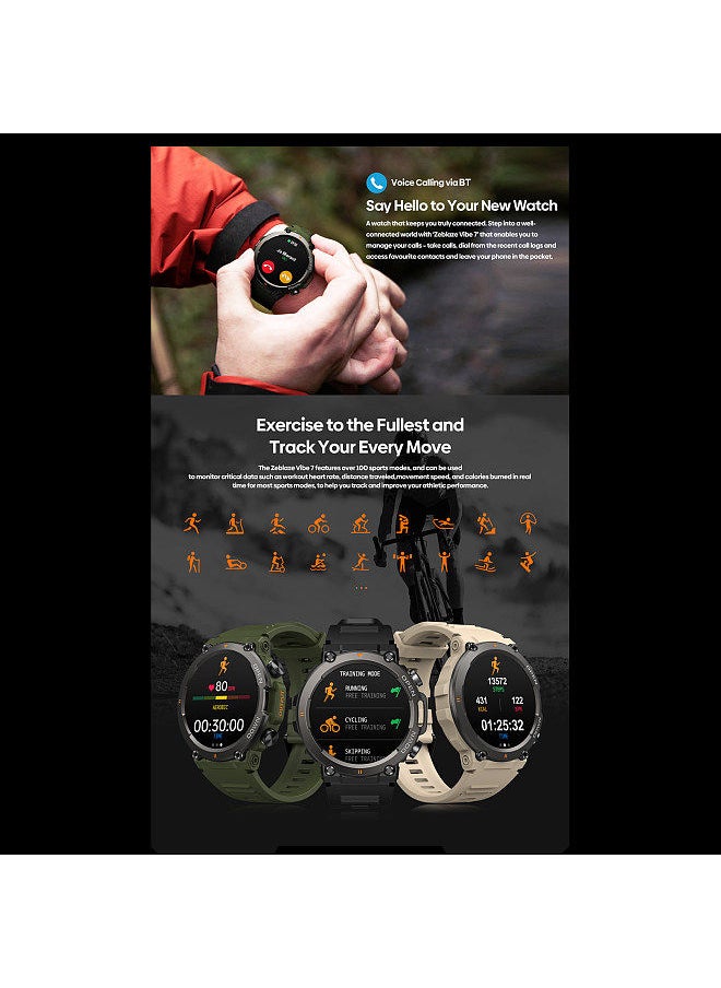 Zeblaze VIBE 7 Smart Watch 1.39-Inch TFT FullTouch Screen BT Call Fitness Tracker IP68 Waterproof Black  - Image 3