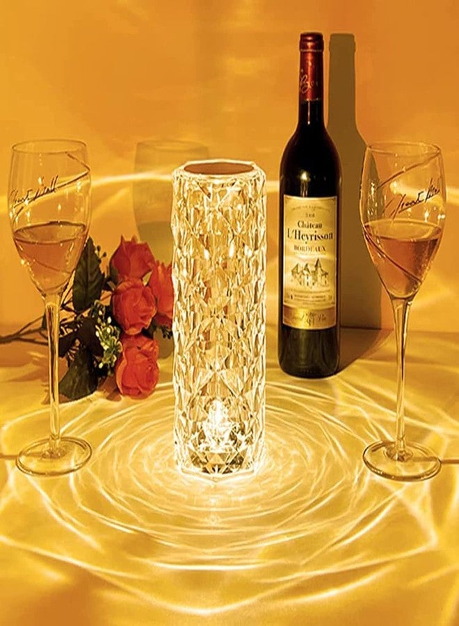NVRA 16 Color Changing Rose Crystal Diamond Table Lamp for Home Decore - Night Light with Remote Control, USB Rechargeable and Touch Bedside Lamp - Bedroom Party Dining Table Decoration - Image 3