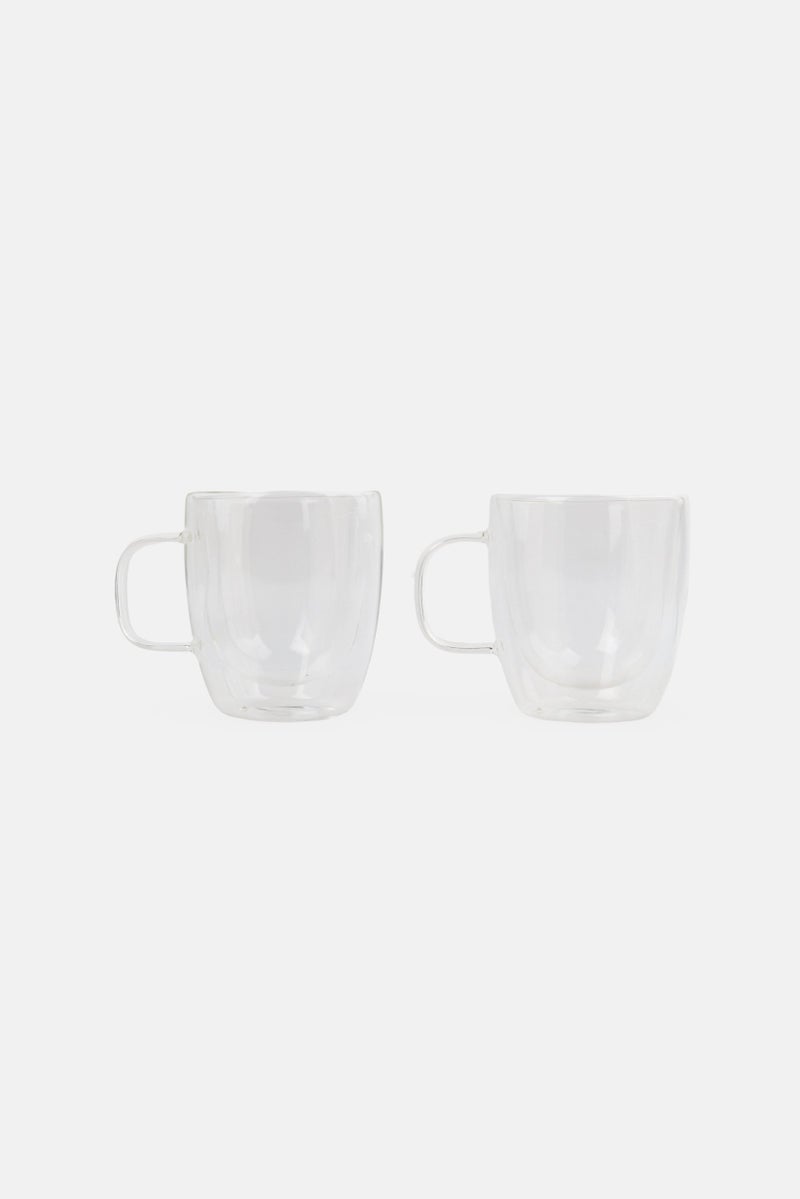Bombay 2 Piece Insulated Double Wall Coffee Mug, Transparent - Image 1