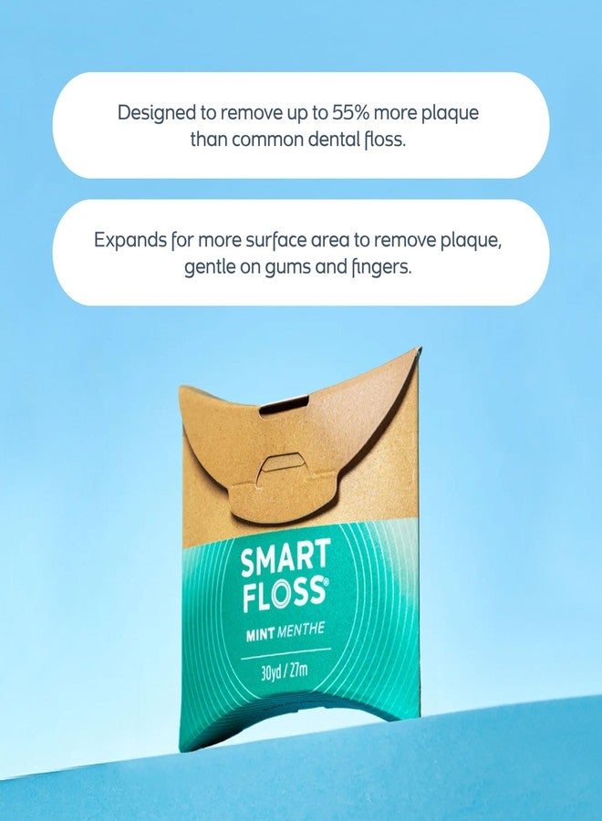 drTung's Smart Floss Mint for Teeth - Natural Expanding Dental Floss, Gentle on Tooth & Gums, Expands & Glides, PTFE & PFAS Free, Certified Organic Mint Essential Oils - Pack of 2 - Image 3