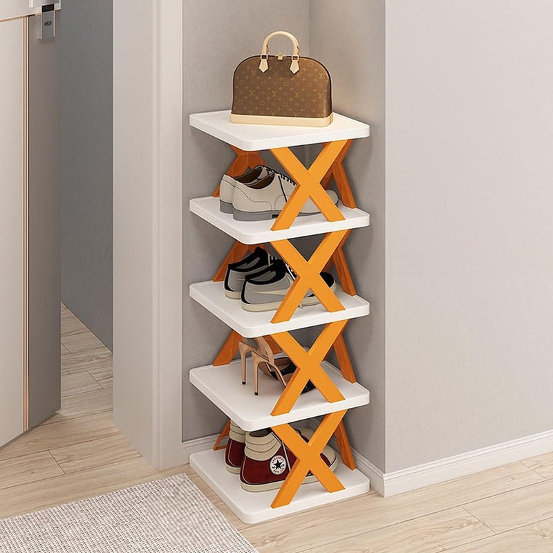 Wolpin 5 Shelves Shoe Rack Storage Multilayer Space Saver For Footwear, Toys, Clothes Large Multi-Purpose - Abs - Image 1