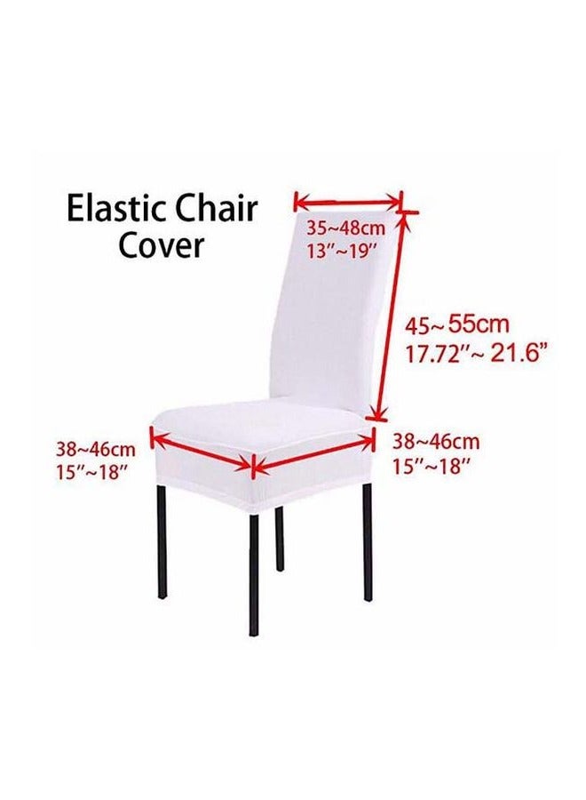 4-Piece Dining Chair Cover Beige/Red 38x46centimeter  - Image 2