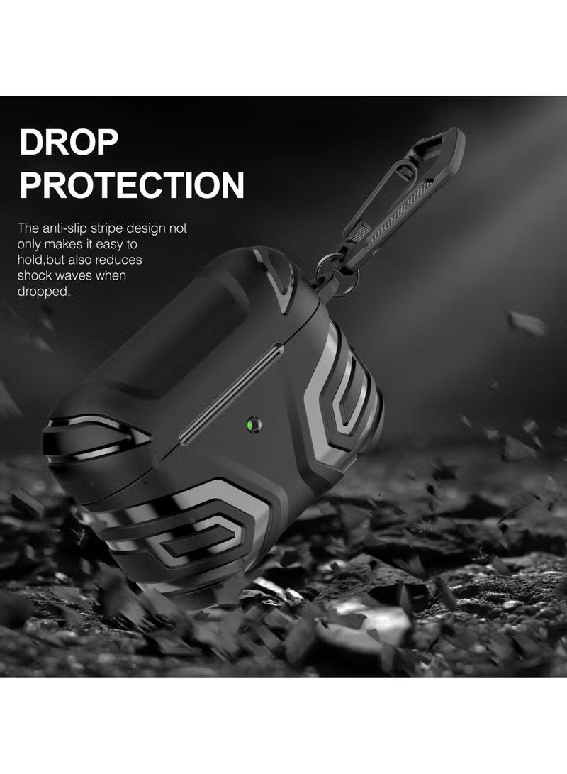 TPU Rugged Armor Case Soft Shockproof Wireless Earbuds Case with Carabiner Headphone Cover for Airpods Pro 3 Earphone - Image 3