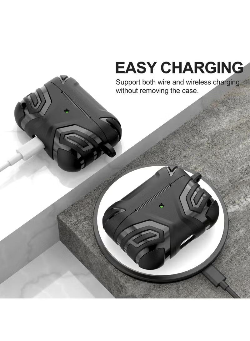 TPU Rugged Armor Case Soft Shockproof Wireless Earbuds Case with Carabiner Headphone Cover for Airpods Pro 3 Earphone - Image 5