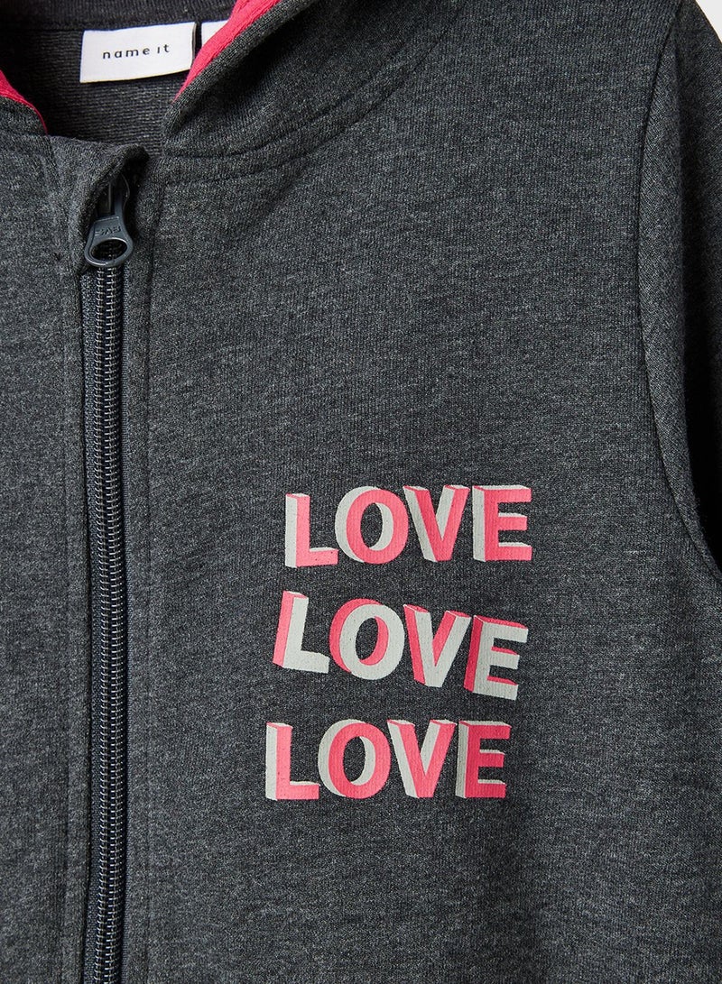 NAME IT Kids Slogan Print Hoodie - Image 3