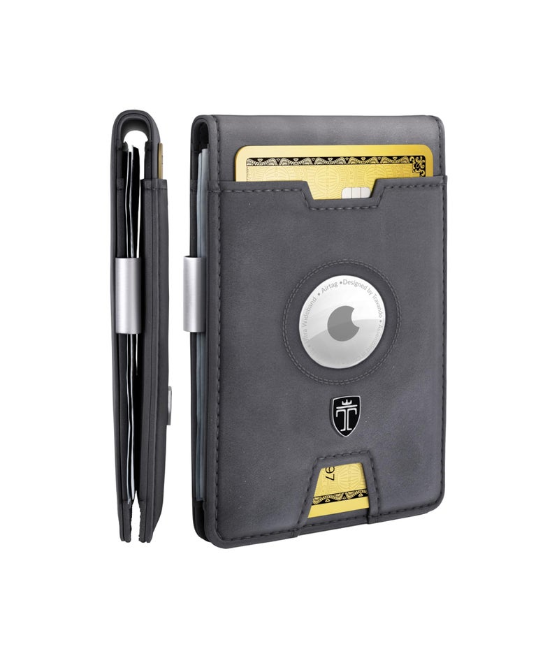 TRAVANDO AirTag* Wallet Mens Wallet with Money Clip Air Tag Wallet Card Holder RFID Blocking Bifold Gifts for Men - Image 1