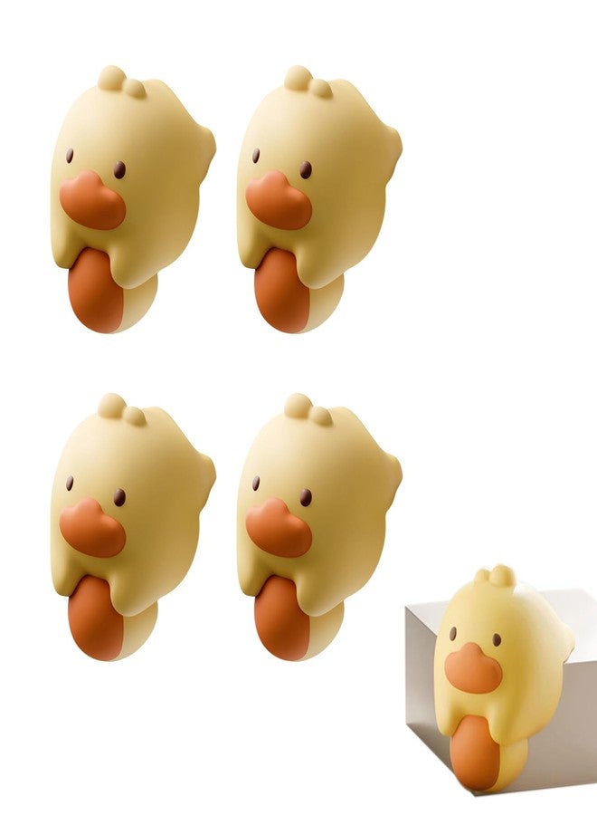 Homeaura 4 Pcs Transparent Silicone Ya Ya Duck Corner Protector for Baby, Kids & Toddlers | Self-Adhesive Safety Guards for Sharp Edges on Tables, Beds & Furniture Edge Corners - Image 1