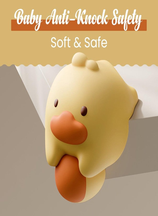 Homeaura 4 Pcs Transparent Silicone Ya Ya Duck Corner Protector for Baby, Kids & Toddlers | Self-Adhesive Safety Guards for Sharp Edges on Tables, Beds & Furniture Edge Corners - Image 2