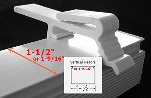 Cutelec 6pcs Valance Clip Vertical Blinds Dust Cover Holder Bracket for 1-1/2" or 1-9/16" Head Rails Across The Top - Image 5
