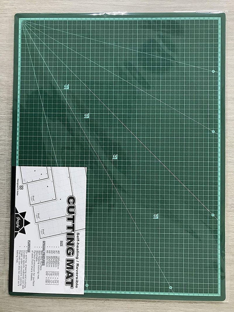 folca Folca Flexible Cutting Mat A2 with Marked Pattern and Grids (A2)  - Image 2