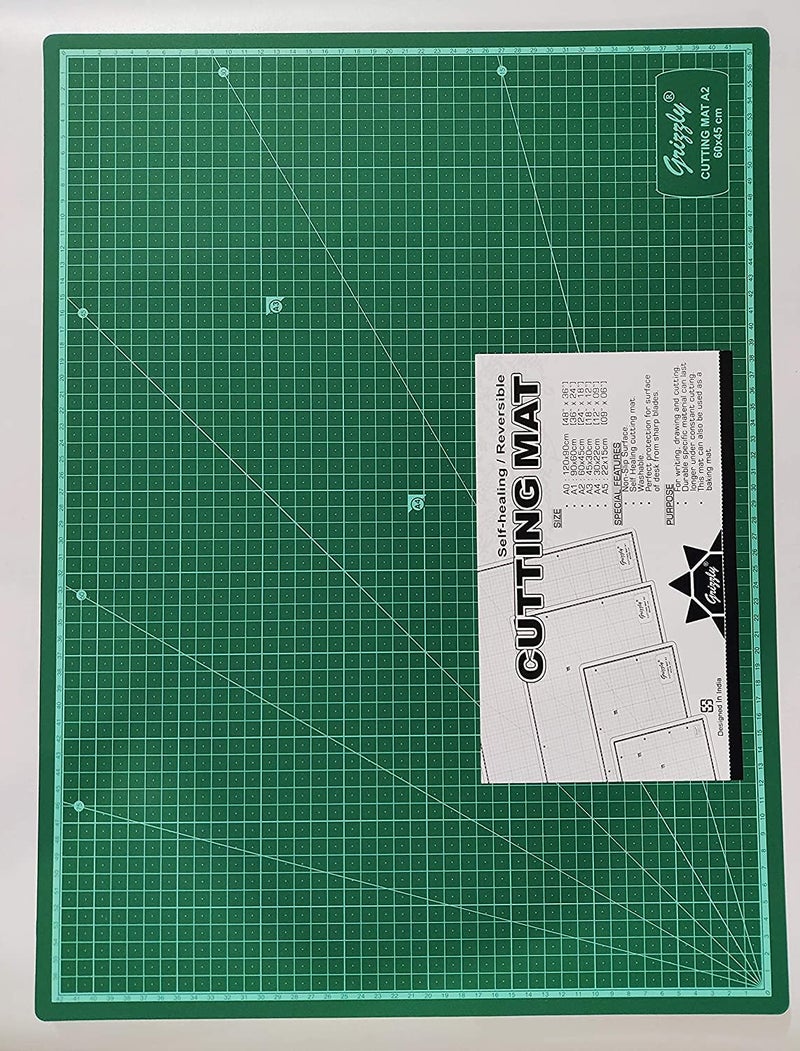 folca Folca Flexible Cutting Mat A2 with Marked Pattern and Grids (A2)  - Image 3