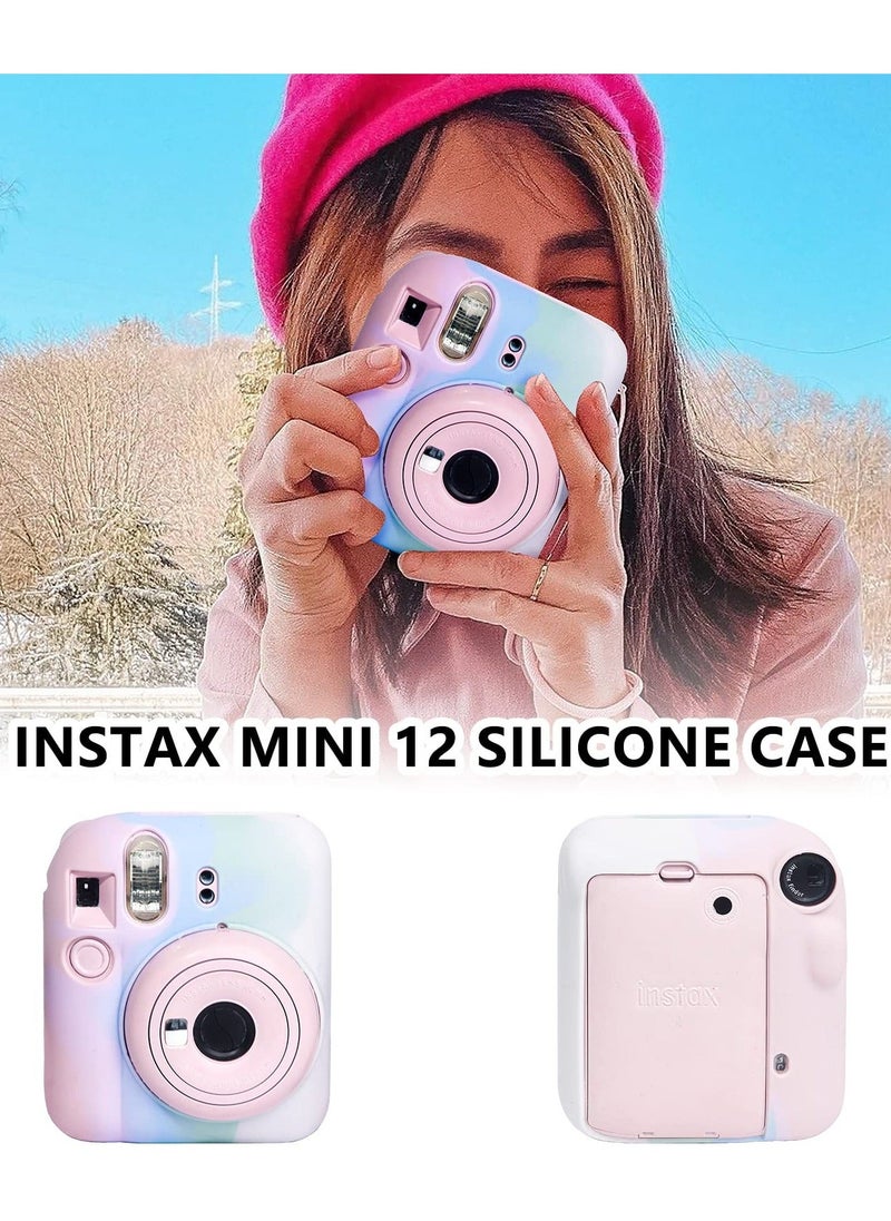 Generic Silicone Case for Fujifilm Instax Mini 12 Camera, Protective Case for Instax Mini 12 with Adjustable Shoulder Strap  - Image 2