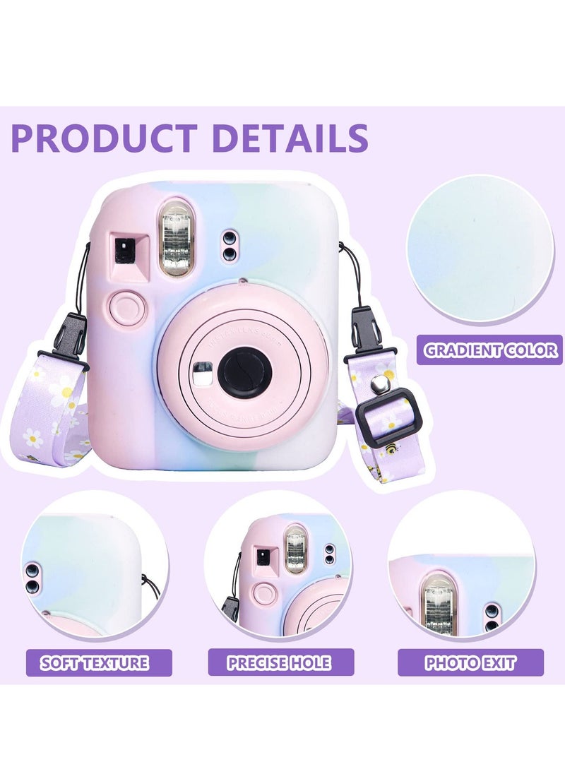Generic Silicone Case for Fujifilm Instax Mini 12 Camera, Protective Case for Instax Mini 12 with Adjustable Shoulder Strap  - Image 3