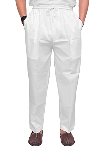 Fashtastic Men's White Cotton Casual Style Pyjama (Xx-Large) - Image 1