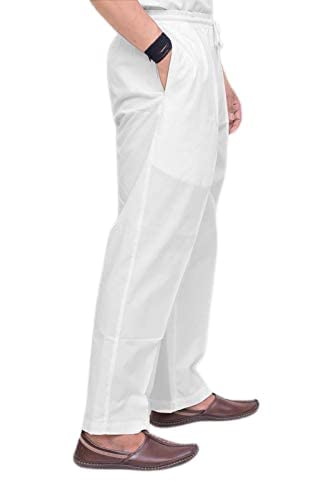 Fashtastic Men's White Cotton Casual Style Pyjama (Xx-Large) - Image 4
