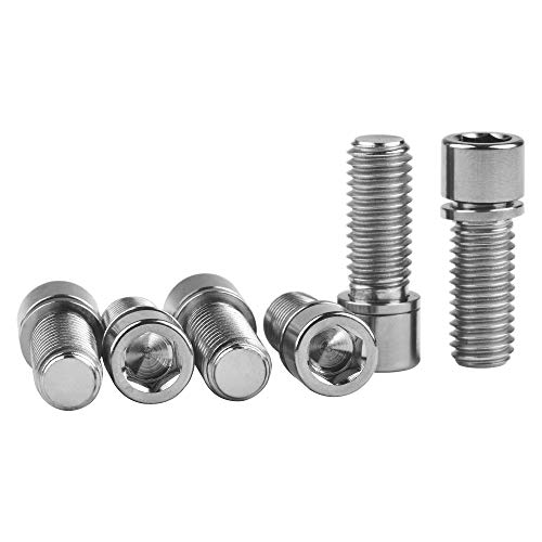 Wanyifa M8 x 20mm Titanium Ti Bolt with Washer for BMX Bicycle Stem Pack of 6 (Normal Titanium) - Image 5