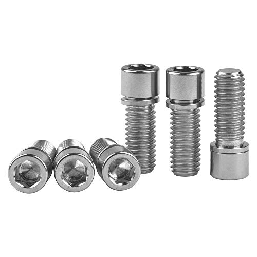 Wanyifa M8 x 20mm Titanium Ti Bolt with Washer for BMX Bicycle Stem Pack of 6 (Normal Titanium) - Image 3