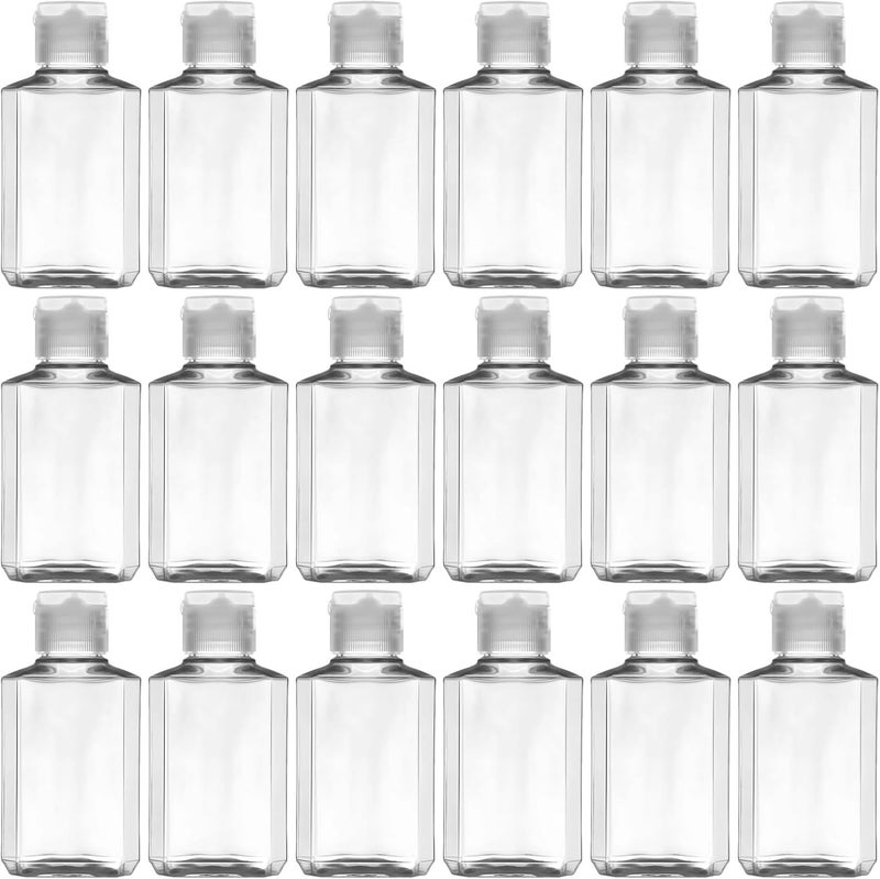 60-Piece Set of Empty Hand Sanitizer Bottles, 60Ml, Flip Cap Design, and Stylish for Home, Office, and Travel - Image 1