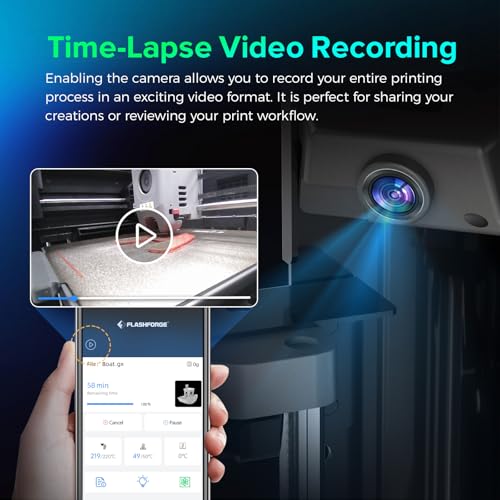 FLASHFORGE Camera Kit for Adventurer 5M/Pro/AD5X 3D Printer, Real-time and Remote Monitoring, Compatible with Flash Maker App, 3D Printer Parts for AD5M/AD5M PRO/AD5X - Image 3