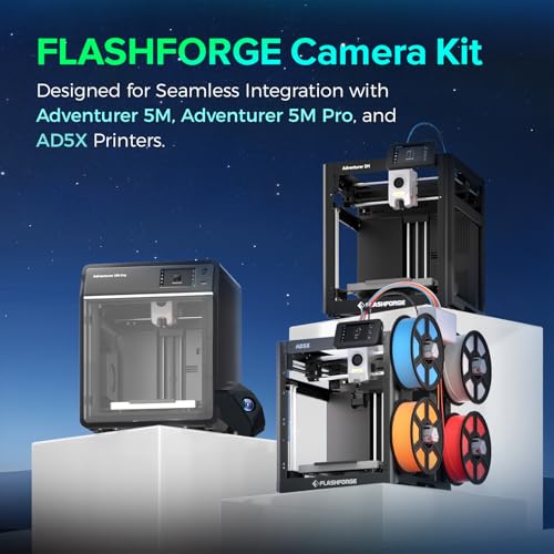 FLASHFORGE Camera Kit for Adventurer 5M/Pro/AD5X 3D Printer, Real-time and Remote Monitoring, Compatible with Flash Maker App, 3D Printer Parts for AD5M/AD5M PRO/AD5X - Image 2