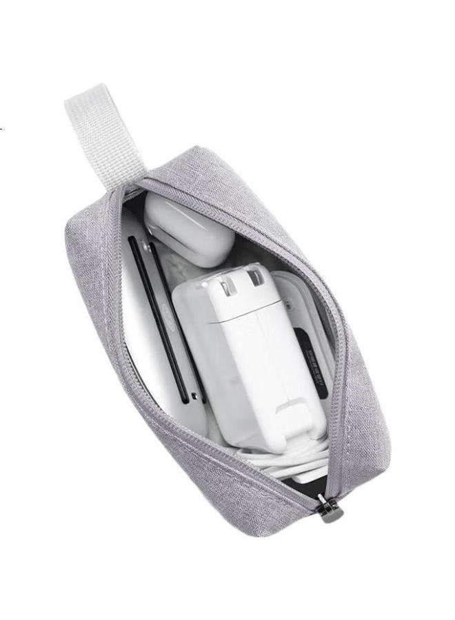 BUBM Cable Organizer Bag For Laptop Power Cord, Charger, Earphones, Usb Flash Drive, Digital Accessories, Mouse Storage Box, Grey - Image 2