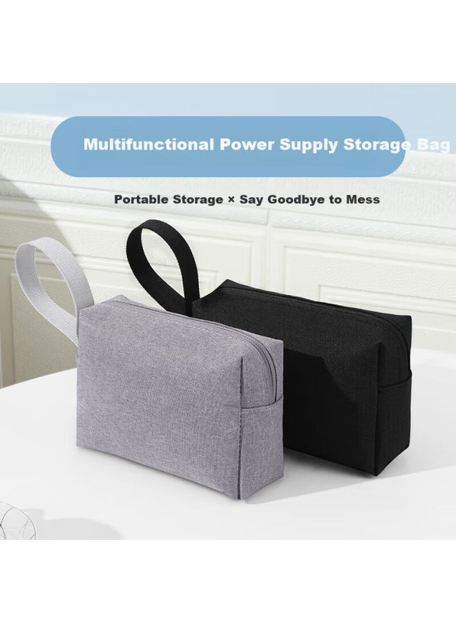 Bubm Cable Organizer Bag For Laptop Power Cord, Charger, Earphones, Usb Flash Drive, Digital Accessories, Mouse Storage Box, Grey - Image 1
