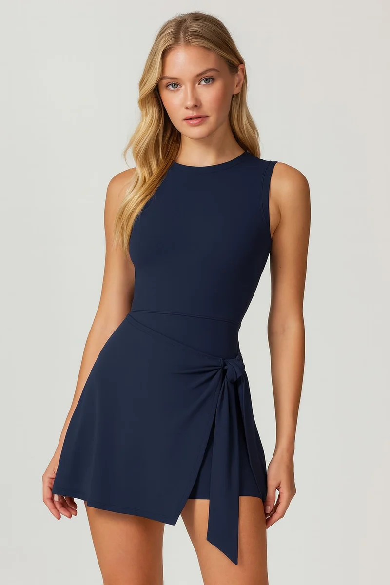 SVL Women's Active Dress with Inner Shorts - Dark Blue - SVL