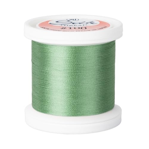 YLI Threads Silk Thread – 100 wt Fine Japanese Silk for Appliqué, EPP, and Quilting - Medium Blue Green - Image 1