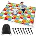 Realspring 98 ft Giant Snakes and Ladders Game Playing Mat with 6 Nails 14 Inch Inflatable Dice and Storage Bag Floor Snake and Ladder Board Game Big Size for Both Indoor and Outside - Image 3