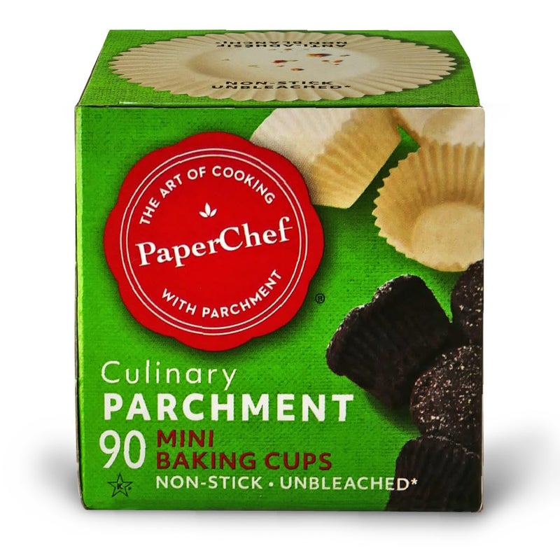 PaperChef - Mini Parchment Baking Cups - Easy Release, Non-Stick Paper - 90 Count - Image 1