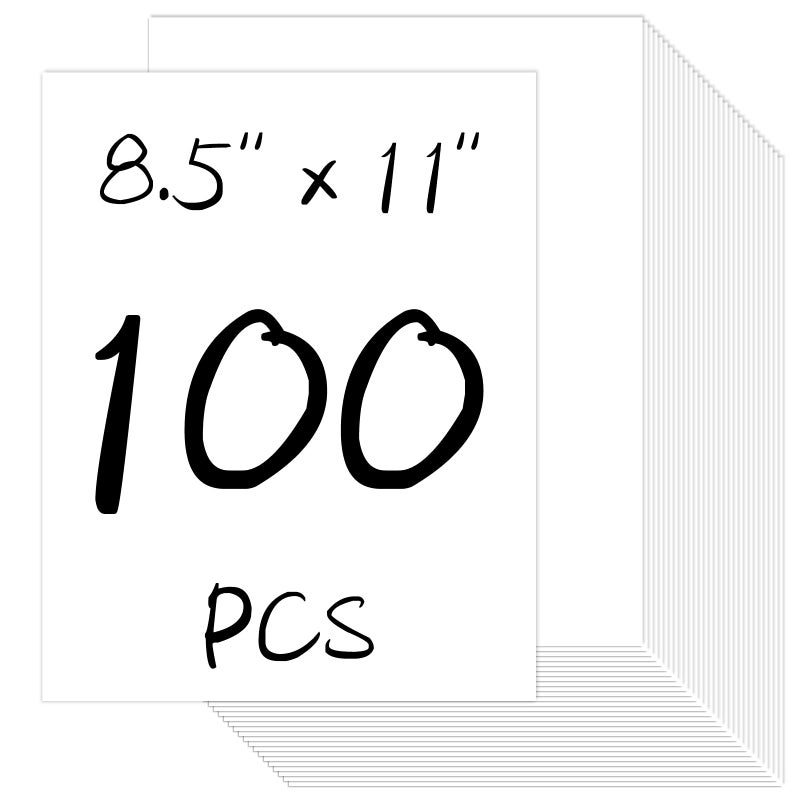 Yizhet 100 Sheets Card Stock Printer Paper 8.5 x 11, Bright White Cardstock 65lb/176gsm, for Office Printing, Invitations, Crafting, DIY Cards - Image 1