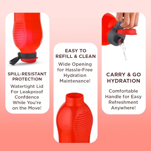 SOPL-OLIVEWARE Oliveware King Premium Plastic Water Bottle | Sturdy with Holder | BPA Free with 100% Leak Proof | 2 Litre - Set of 1 (Red) - Image 4