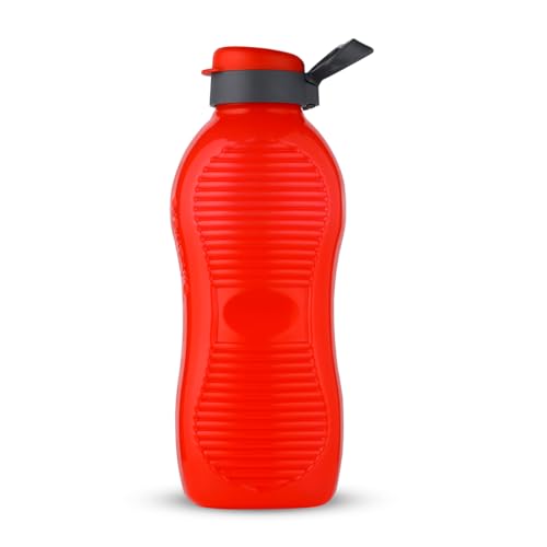 SOPL-OLIVEWARE Oliveware King Premium Plastic Water Bottle | Sturdy with Holder | BPA Free with 100% Leak Proof | 2 Litre - Set of 1 (Red) - Image 1