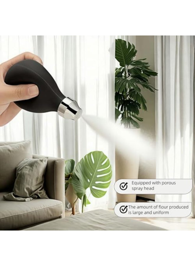 RyanDesign Refillable Hair Powder Spray Bottle 338oz Leakproof Silicone Dispenser for Dry Shampoo Volume Powder Talc Salon Precision TravelFriendly Design Black - Image 3