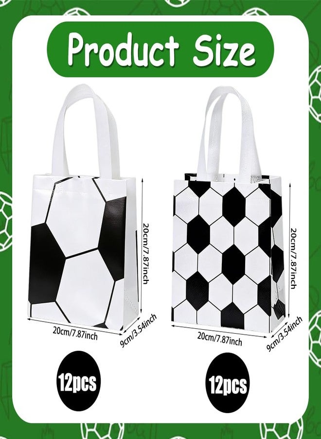 BAISDY 24Pcs Soccer Goodie Snack Gift Bags, Soccer Party Favor Bags with Handles - Image 2